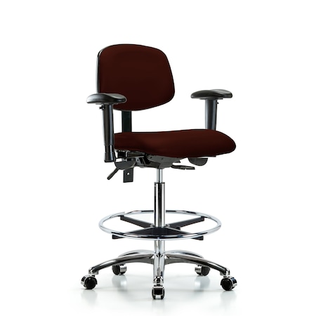 High Bench Chair Chair, Vin, Hi Ben, CF Cast, Burg, Adjustable Arms, 26