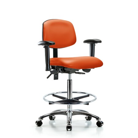 High Bench Chair Chair, Vin, Hi Ben, CF Cast, Orange, Adjustable Arms, 26