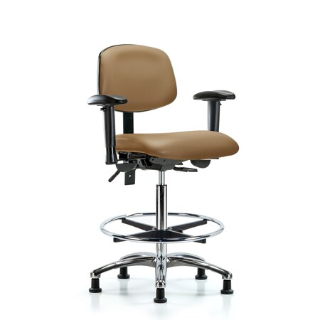 High Bench Chair Chair, Vin, Hi Ben, CF Gld, Taupe, Adjustable Arms, 26