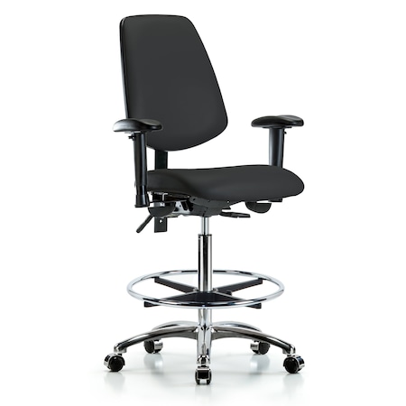 High Bench Chair Adjustable Arms, 26