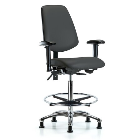 High Bench Chair Adjustable Arms, 26