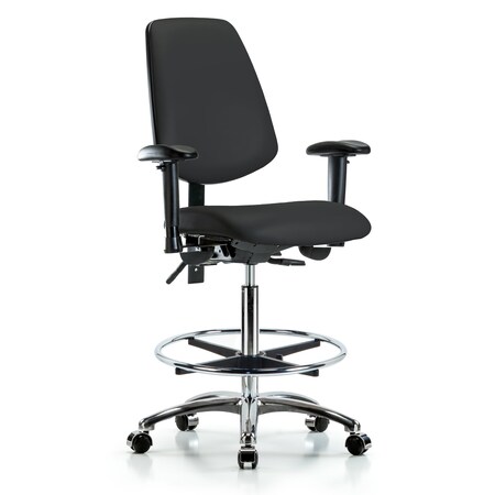 High Bench Chair Adjustable Arms, 26