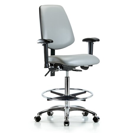 High Bench Chair Adjustable Arms, 26