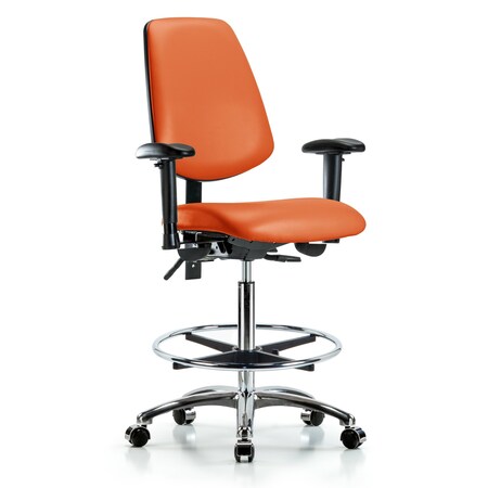 High Bench Chair Adjustable Arms, 26