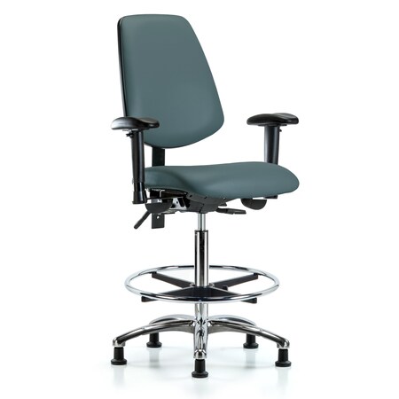 High Bench Chair Adjustable Arms, 26