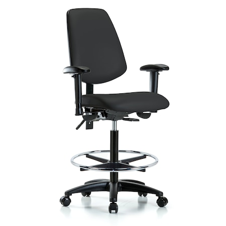 High Bench Chair Adjustable Arms, 26