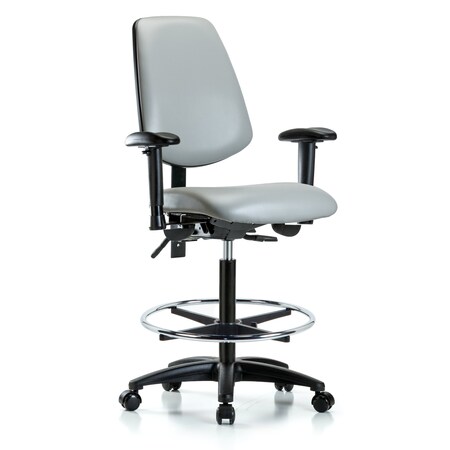 High Bench Chair Adjustable Arms, 26