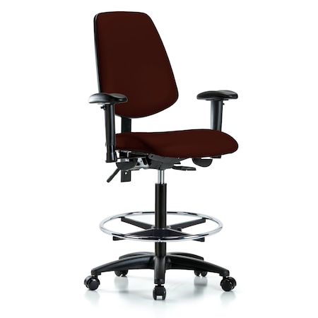 High Bench Chair Adjustable Arms, 26