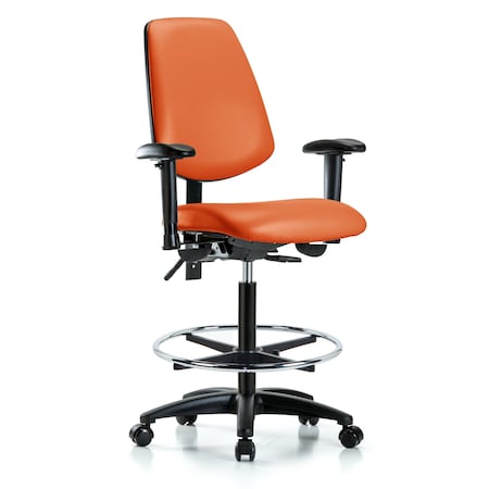 High Bench Chair Adjustable Arms, 26