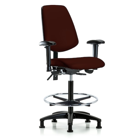 High Bench Chair Adjustable Arms, 26
