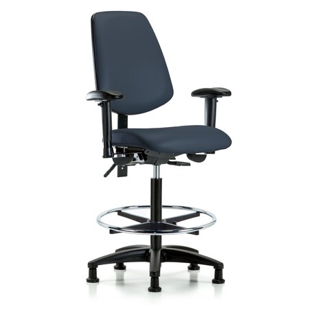High Bench Chair Adjustable Arms, 26
