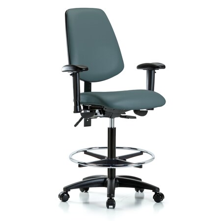 High Bench Chair Adjustable Arms, 26