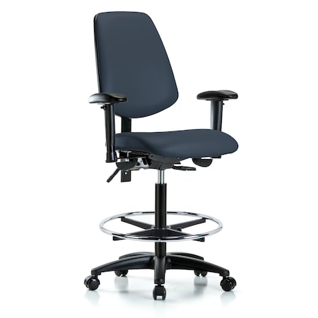 High Bench Chair Adjustable Arms, 26