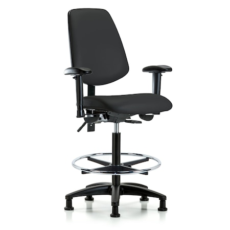High Bench Chair Adjustable Arms, 26