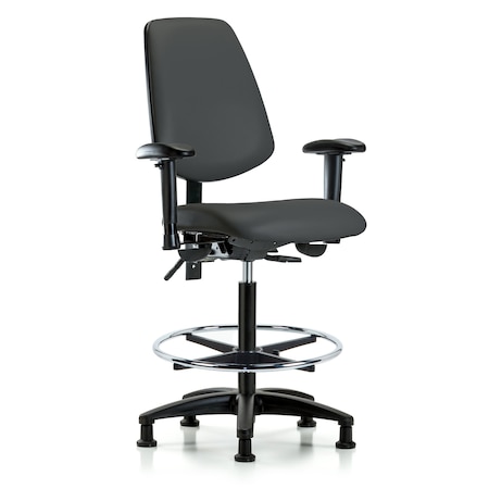 High Bench Chair Adjustable Arms, 26