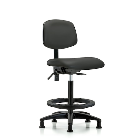 High Bench Chair Desk Chair, Vin, Chr Tilt AA Casters, Berry, No Arms, 26