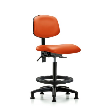 High Bench Chair Desk Chair, Vin, Chr Tilt AA Casters, PurGr, No Arms, 26