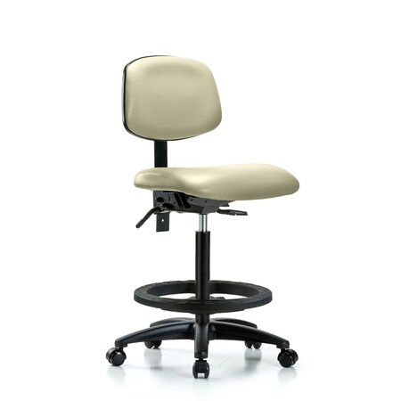 High Bench Chair Chair, Fab, Hi Ben, Chr Tilt AA CF Cast, Blu, No Arms, 26