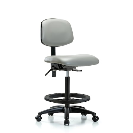 High Bench Chair Chair, Fab, Hi Ben, Chr Tilt AA CF Cast, Nav, No Arms, 26