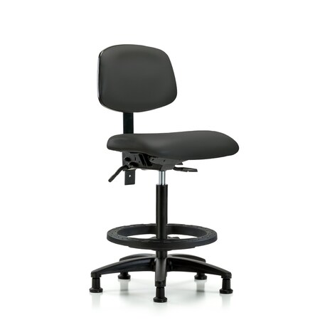 High Bench Chair Desk Chair, Fabric, Tilt AA Glides, Bur, No Arms, 26