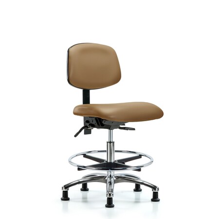 Medium Bench Chair Chair, Vin, Med Ben, Chr Tilt CF Gld, Taupe, No Arms, 22