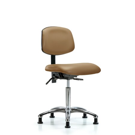 Medium Bench Chair Chair, Vin, Med Ben, Chr Tilt Glides, Taupe, No Arms, 22
