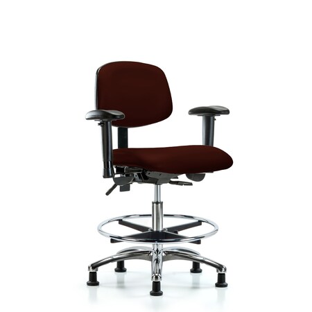 Medium Bench Chair Chair, Vin, Med Ben, CF Gld, Burg, Adjustable Arms, 22