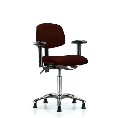 Medium Bench Chair Chair, Vin, Med Ben, Chr Tilt AA Gld, Burg, Adjustable Arms, 22