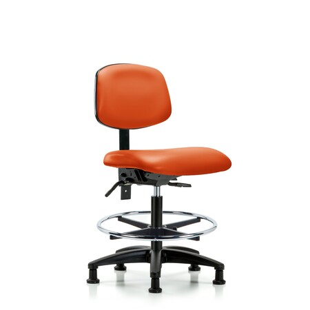 Medium Bench Chair Chair, Vin, Med Ben, Tilt CF Glides, Orange, No Arms, 22