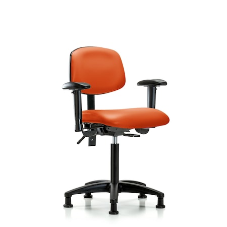 Medium Bench Chair Chair, Vin, Med Ben, Tilt AA Glides, Orange, Adjustable Arms, 22