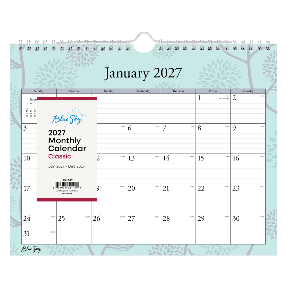 2027 Blue Sky Rue Du Flore Monthly Wall Calendar, 11x8.75, 0%, Rue Du Flore, Jan-Dec, RY27 MPN:101613-27