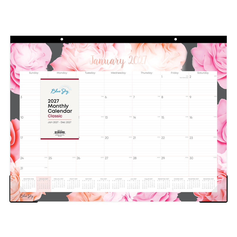 2027 Blue Sky Joselyn Monthly Desk Pad Planning Calendar, 22x17, 0%, Joselyn Theme, Jan-Dec, RY27 MPN:102714-27