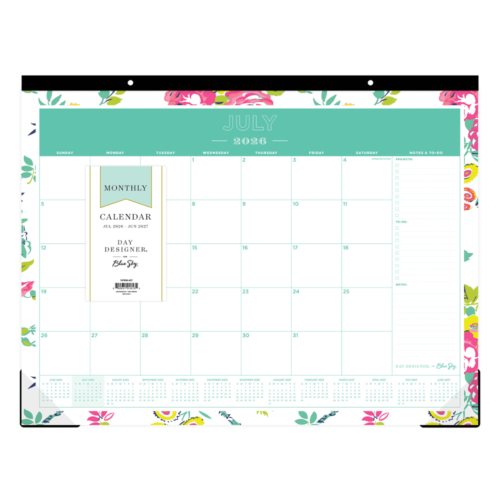 Desk Pad Planning Calendar DD Peyton White - 22x17 AY26-27 Monthly MPN:107938-A27