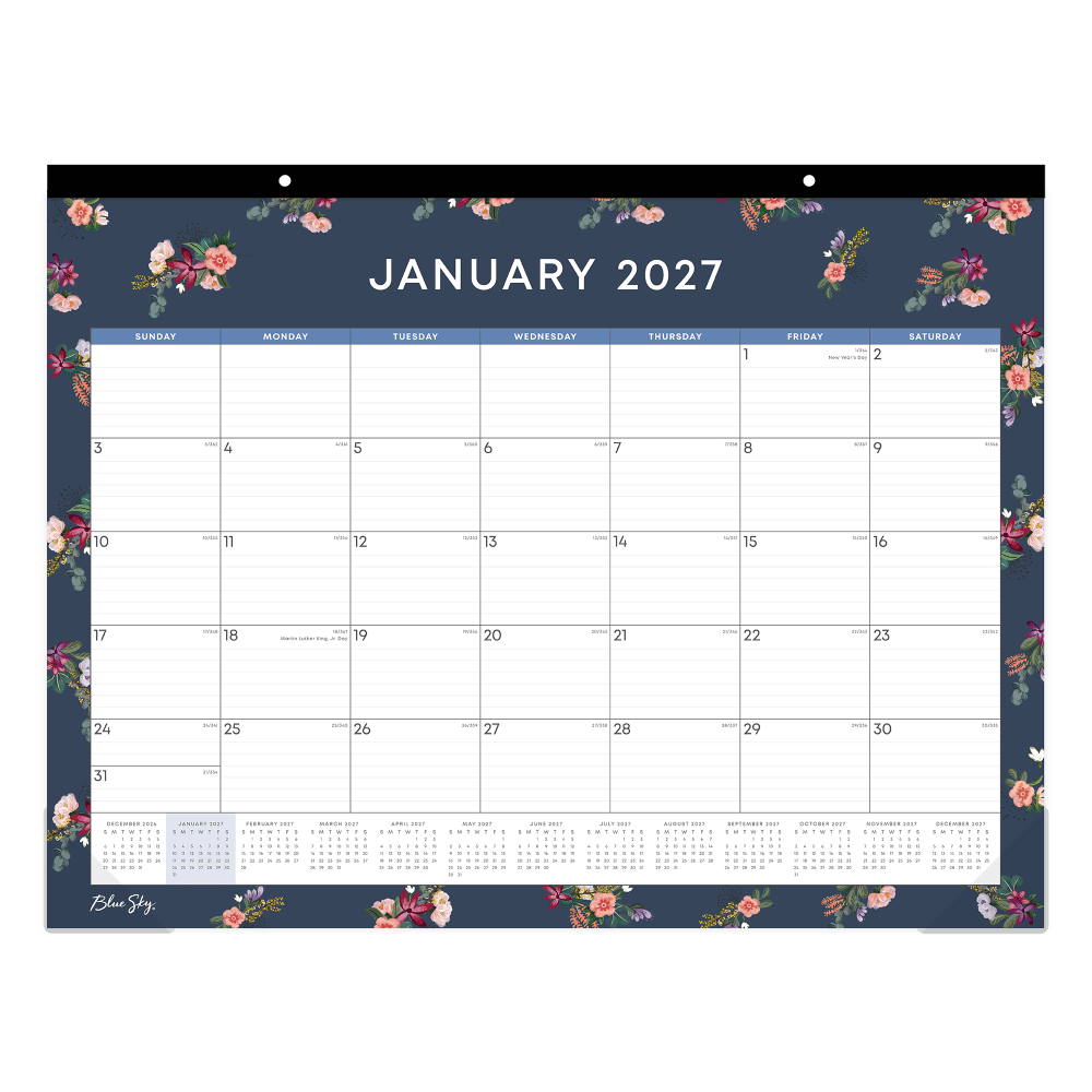 2027 Blue Sky Ashlyn Navy Monthly Desk Pad Planning Calendar, 22x17, 0%, Ashlyn Navy, Jan-Dec, RY27 MPN:148618-27