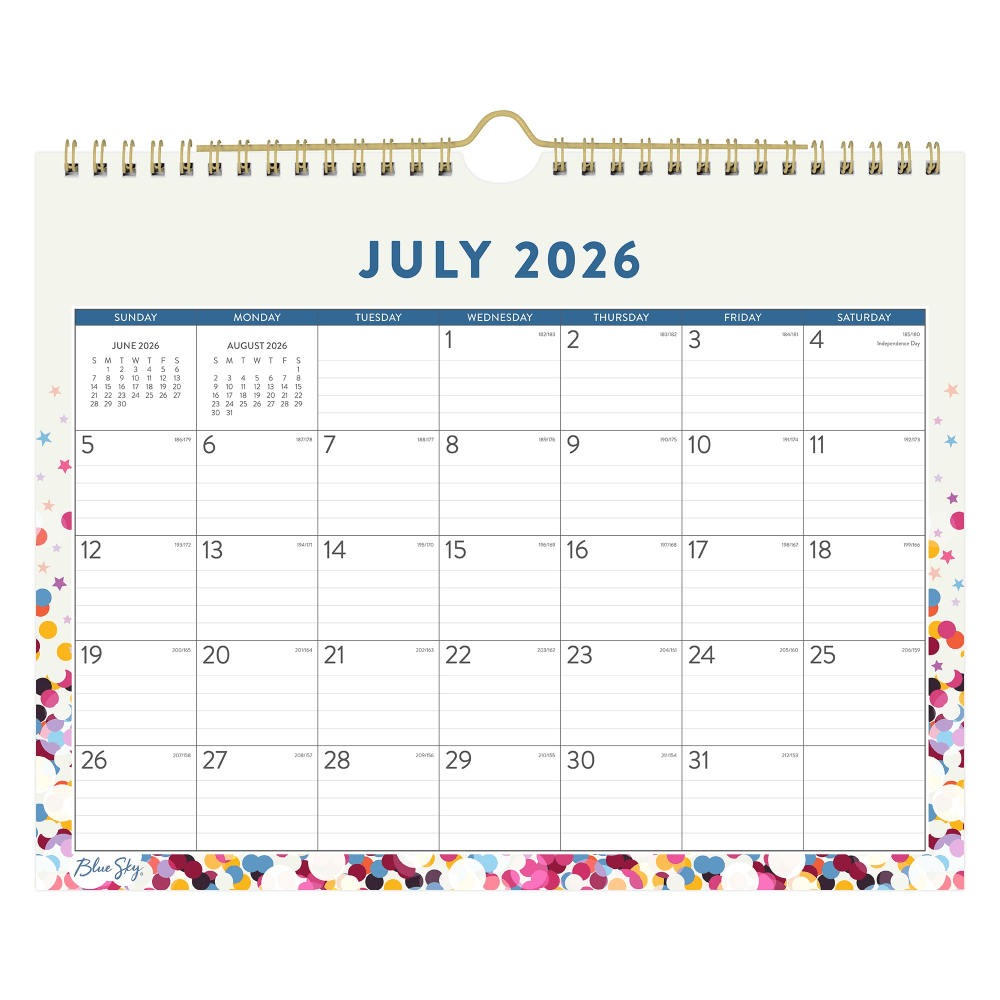 Wall Calendar BS Star Confetti Bright - 11x8.75 AY26-27 Monthly MPN:148671-A27