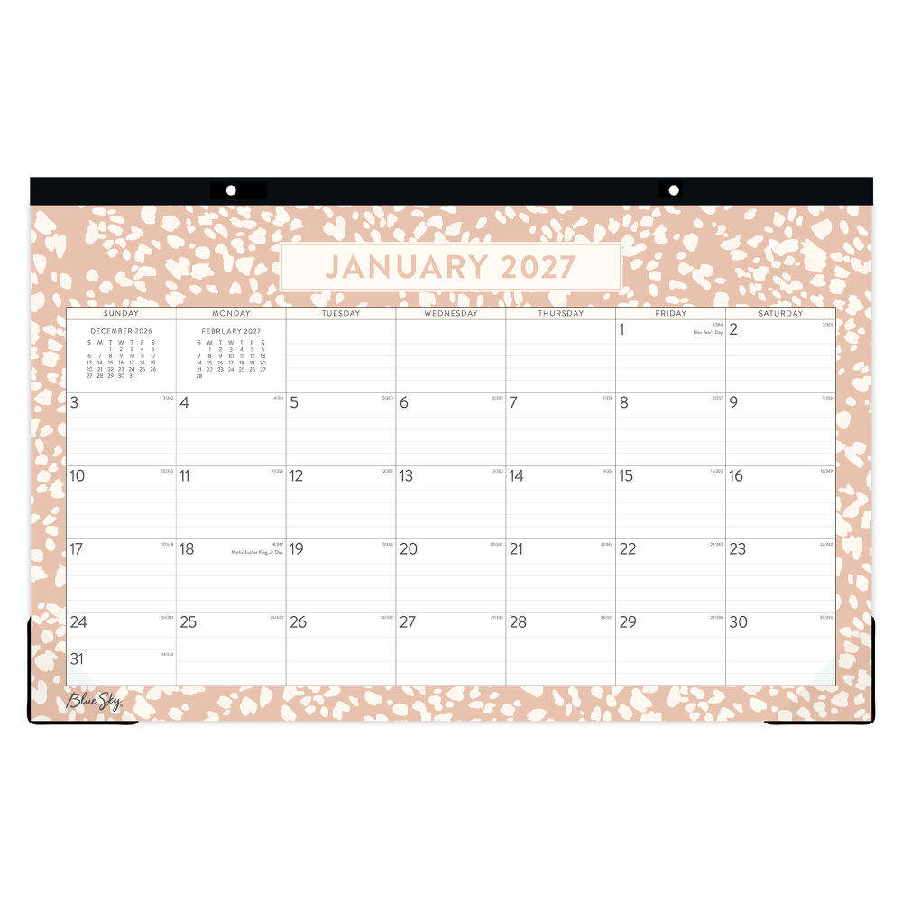 2027 Blue Sky Natalya Monthly Desk Pad Planning Calendar, 17x11, 0%, Natalya Theme, Jan-Dec, RY27 MPN:148771-27