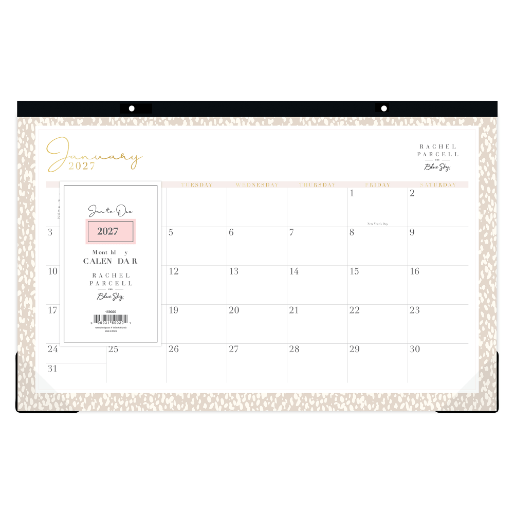 2027 Dalmatia Tan Monthly Desk Pad Calendar 17x11 MPN:159020