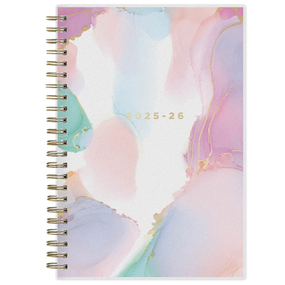 2025-2026 Blue Sky Weekly/Monthly Academic Planner, 5in x 8in, Multicolor Smoke Frosted, July 2025 To June 2026, 133682 MPN:133682-A26