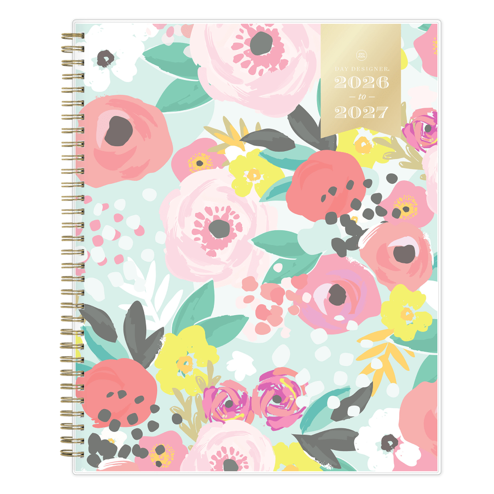 Planning Calendar DD Secret Garden Mint PP 8.5x11 AY26-27 W/M MPN:137896-A27
