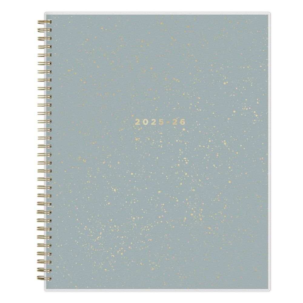 2025-2026 Blue Sky Weekly/Monthly Academic Planner, 8-1/2in x 11in, Splatter Dot Jade Frosted, July 2025 To June 2026, 149043 MPN:149043-A26