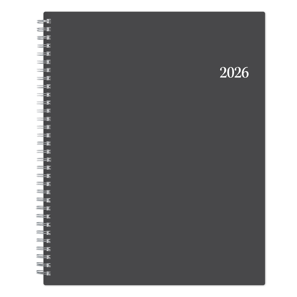 2026 Blue Sky Weekly/Monthly Planner, 8-1/2in x 11in, Passages/Charcoal, January To December, 149061 MPN:100009-26