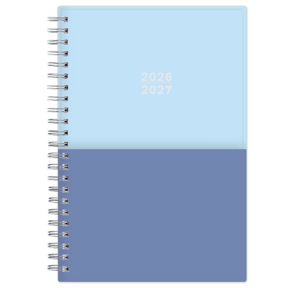 Planning Calendar BS Blues PP Double Pockets 5x8 AY26-27 MPN:154850-A27