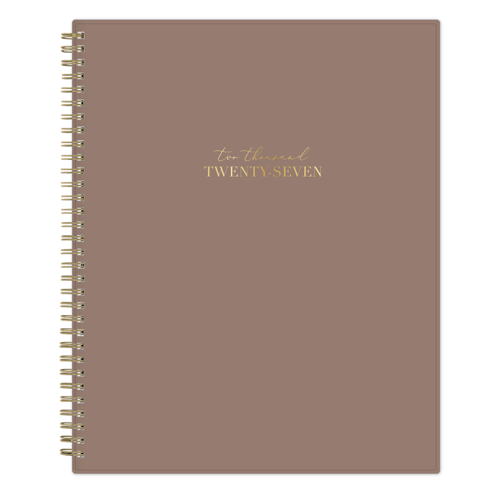 2027 Blue Sky Solid Latte Weekly/Monthly Planning Calendar + Notes, 8.5x11, 0%, PP, Jan-Dec, RY27 MPN:157431-27