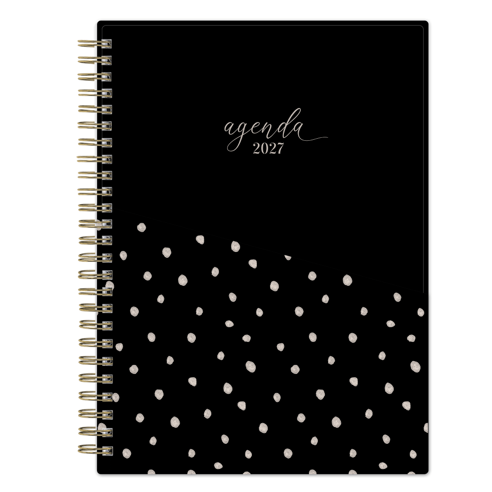 2027 Blue Sky Darcy Black Weekly/Monthly Planning Calendar + Notes, 5.875x8.625, 0%, Black PP w/ Pockets, Jan-Dec, RY27 MPN:158998