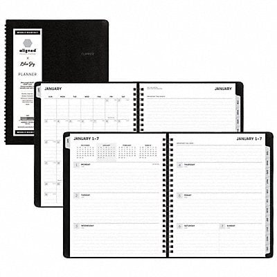 Planner 7 x 8-3/4 Black Weekly-Monthly MPN:BLS123850