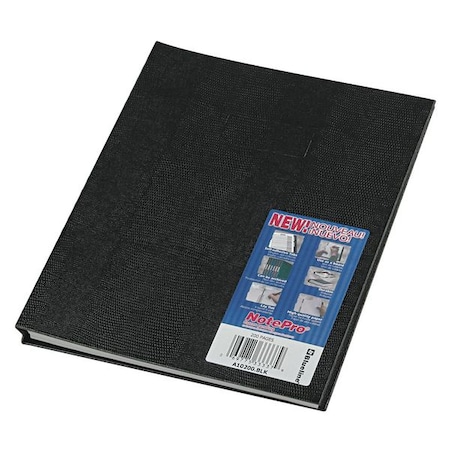 NotePro Notebook, 1-Subject, Medium/College Rule, Black Cover, (100) 11 x 8.5 Sheets MPN:REDA10200BLK