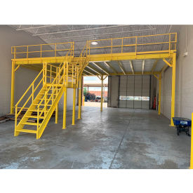 Bluff® Value Engineered Mezzanine 16'W x 21'D x 9'H Clearance MEZ-16219-BDRD
