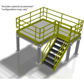 Bluff Value Engineered Mezzanine MEZ-20208-BDRD 20'W x 20'D x 8'H MEZ-20208-BDRD