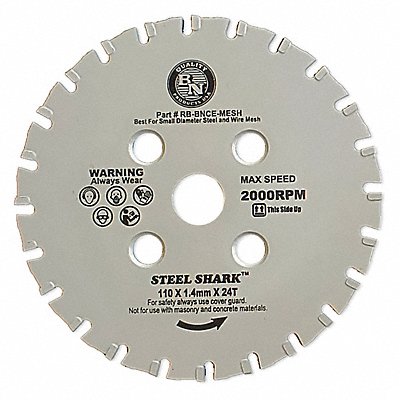 Circular Saw Blade 4 Dia 24 Teeth MPN:RB-BNCE-MESH