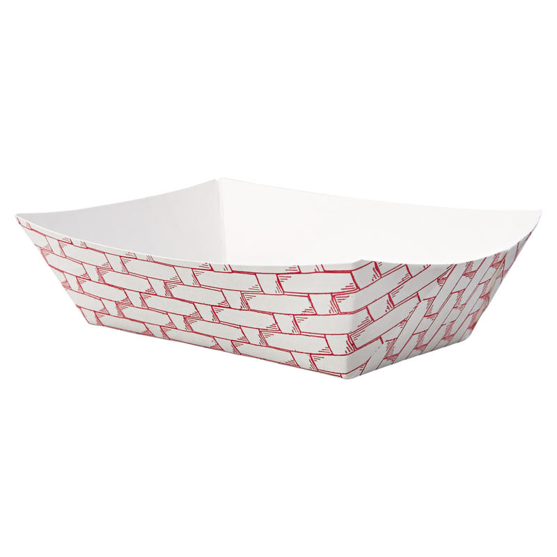 Boardwalk Paper Food Baskets, 1/2 Lb Capacity, Red/White, Pack Of 1, 000 MPN:BWK30LAG050